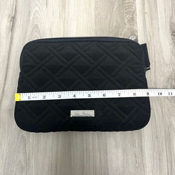 Vera Bradley Black Quilted Zip Around Small Tablet Pouch Case - Picture 5 of 6